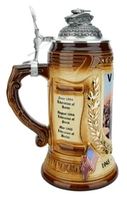 75 Years VE-Day Anniversary Beer Stein | Tank Lid 9 75 Years VE-Day Anniversary Beer Stein | Tank Lid -Zimmermann Shop 75 Years VE Day Anniversary Beer Stein Tank Lid LS SM 11804.1586801551