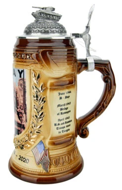 75 Years VE-Day Anniversary Beer Stein | Tank Lid 8 75 Years VE-Day Anniversary Beer Stein | Tank Lid -Zimmermann Shop 75 Years VE Day Anniversary Beer Stein Tank Lid RS SM 86537.1586801549