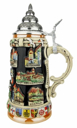 Alsace Souvenir Beer Stein 8 Alsace Souvenir Beer Stein -Zimmermann Shop Alsace Souvenir Beer Stein K309AL RS SM 40519.1649887612