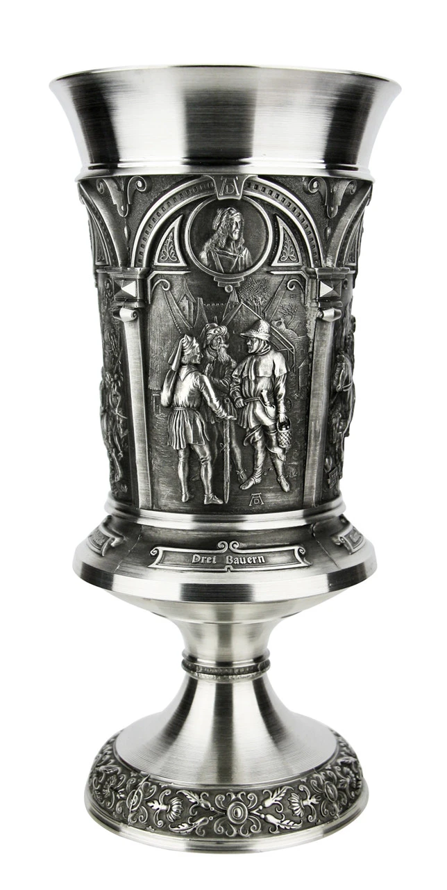 Artist Albrecht Duerer Pewter Beer Goblet - Image 4