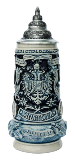 Austria Panorama Beer Stein Cobalt