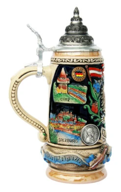 Austria Panorama Beer Stein 5 Austria Panorama Beer Stein -Zimmermann Shop Austria Celebration Beer Stein K393A LS SM 06793.1401226017