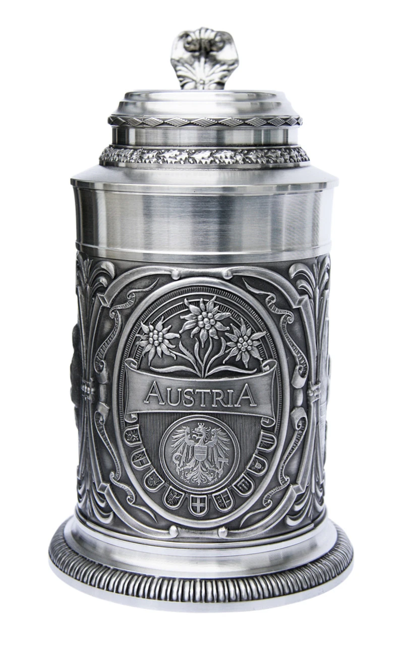 Austria Pewter Beer Stein 1 Austria Pewter Beer Stein