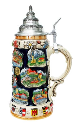 Zimmermann Shop -Zimmermann Shop Austrian Panorama Beer Stein K309A RS SM 74063.1401226130