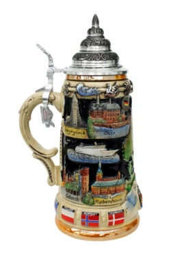 Baltic Sea Panorama Beer Stein 4 Baltic Sea Panorama Beer Stein -Zimmermann Shop Baltic Sea City Beer Stein K309B LS SM 08941.1401226304