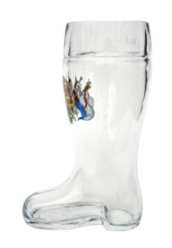 Bavaria Crest Glass Beer Boot 0.5 Liter -Zimmermann Shop Bavaria Crest Glass Beer Boot 0.5 Liter Side SM 76220.1510242216