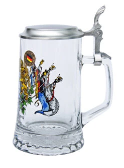 Bavaria Crest Glass Beer Stein -Zimmermann Shop Bavaria Crest Glass Beer Stein STB1 RS SM 31209.1510242702