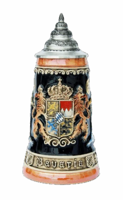 Bavaria Lion Crest Beer Stein -Zimmermann Shop Bavaria Lion Crest Beer Stein K200WB FNT SM 14432.1489975059