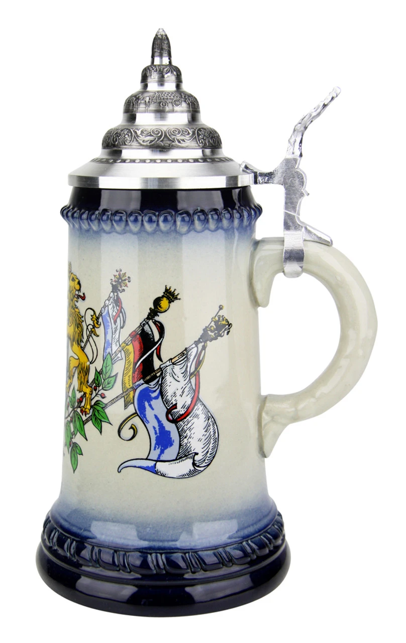 Bavarian Lions And Crown Coat Of Arms Beer Stein 3 Bavarian Lions And Crown Coat Of Arms Beer Stein - Image 3