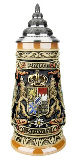Bavaria Oberammergau German Beer Stein 9 Bavaria Oberammergau German Beer Stein -Zimmermann Shop Bavaria Oberammergau German Beer Stein K1001 FNT SM 12589.1585841246