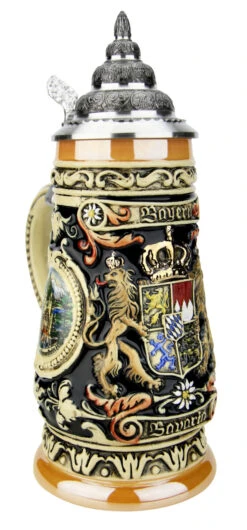 Bavaria Oberammergau German Beer Stein 8 Bavaria Oberammergau German Beer Stein -Zimmermann Shop Bavaria Oberammergau German Beer Stein K1001 LA SM 64347.1585841663
