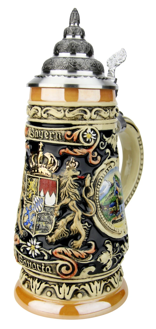 Bavaria Oberammergau German Beer Stein 1 Bavaria Oberammergau German Beer Stein