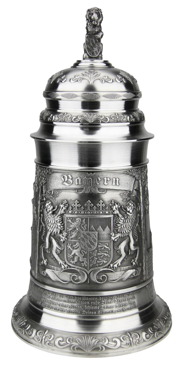 Bavaria Pewter Beer Stein 2 Bavaria Pewter Beer Stein - Image 2