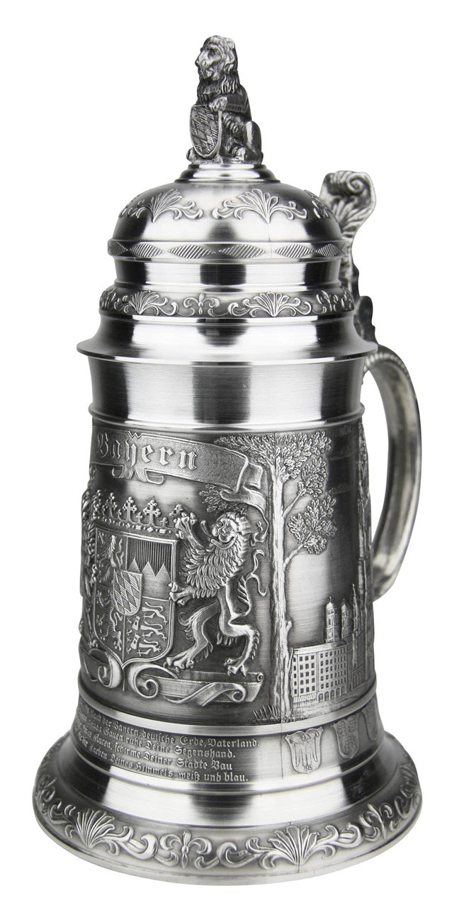 Bavaria Pewter Beer Stein 3 Bavaria Pewter Beer Stein - Image 3