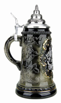 Bavaria Pewter Lion Crest Beer Stein -Zimmermann Shop Bavaria Pewter Lion Crest Beer Stein K455SZB LS SM 91342.1490903076