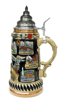 Bavarian Celebration Beer Stein 5 Bavarian Celebration Beer Stein -Zimmermann Shop Bavarian Bayern Panorama Beer Stein K309B RS SM 80676.1500389708