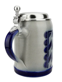 Bavarian Pattern 0.5 Liter Salt Glaze Stoneware Beer Stein -Zimmermann Shop Bavarian Pattern 0.5 Liter Salt Glaze Stoneware Beer Stein GM3005 Back SM 07711.1618262653