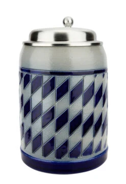 Bavarian Pattern 0.5 Liter Salt Glaze Stoneware Beer Stein -Zimmermann Shop Bavarian Pattern 0.5 Liter Salt Glaze Stoneware Beer Stein GM3005 FNT SM 71205.1618262785