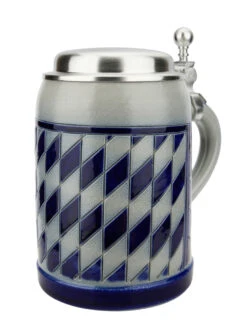 Bavarian Pattern 0.5 Liter Salt Glaze Stoneware Beer Stein -Zimmermann Shop Bavarian Pattern 0.5 Liter Salt Glaze Stoneware Beer Stein GM3005 RA SM 81917.1618262800