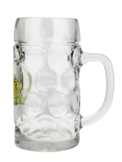 Bayern Crest Dimpled Oktoberfest Glass Beer Mug 0.5 Liter -Zimmermann Shop Bayern Crest Dimpled Oktoberfest Glass Beer Mug 0.5 Liter GS2105B Side SM 47701.1510243046