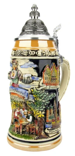 Beer Garden Panorama Grotto Stein | 1 Liter -Zimmermann Shop Beergarden Panorama Grotto Beer Stein ZB1993996 A SM 04768.1574958470