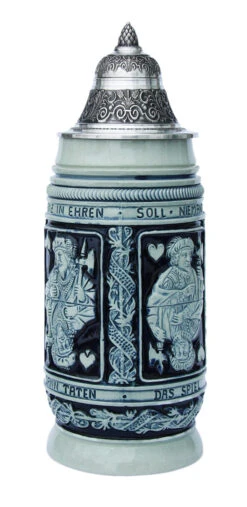 Card Player Beer Stein Cobalt -Zimmermann Shop Card Players Beer Stein Cobalt KT1329EZ FNT SM 49327.1401390482