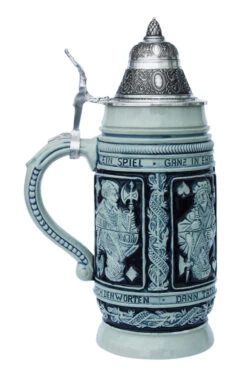Card Player Beer Stein Cobalt -Zimmermann Shop Card Players Beer Stein Cobalt KT1329EZ LS SM 07129.1401390487