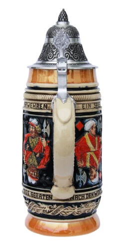 Card Player Beer Stein -Zimmermann Shop Card Players Beer Stein KT1329BZ Back SM 68331.1401390515
