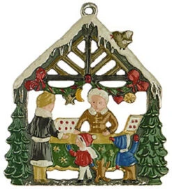 Christmas Market German Pewter Christmas Ornament