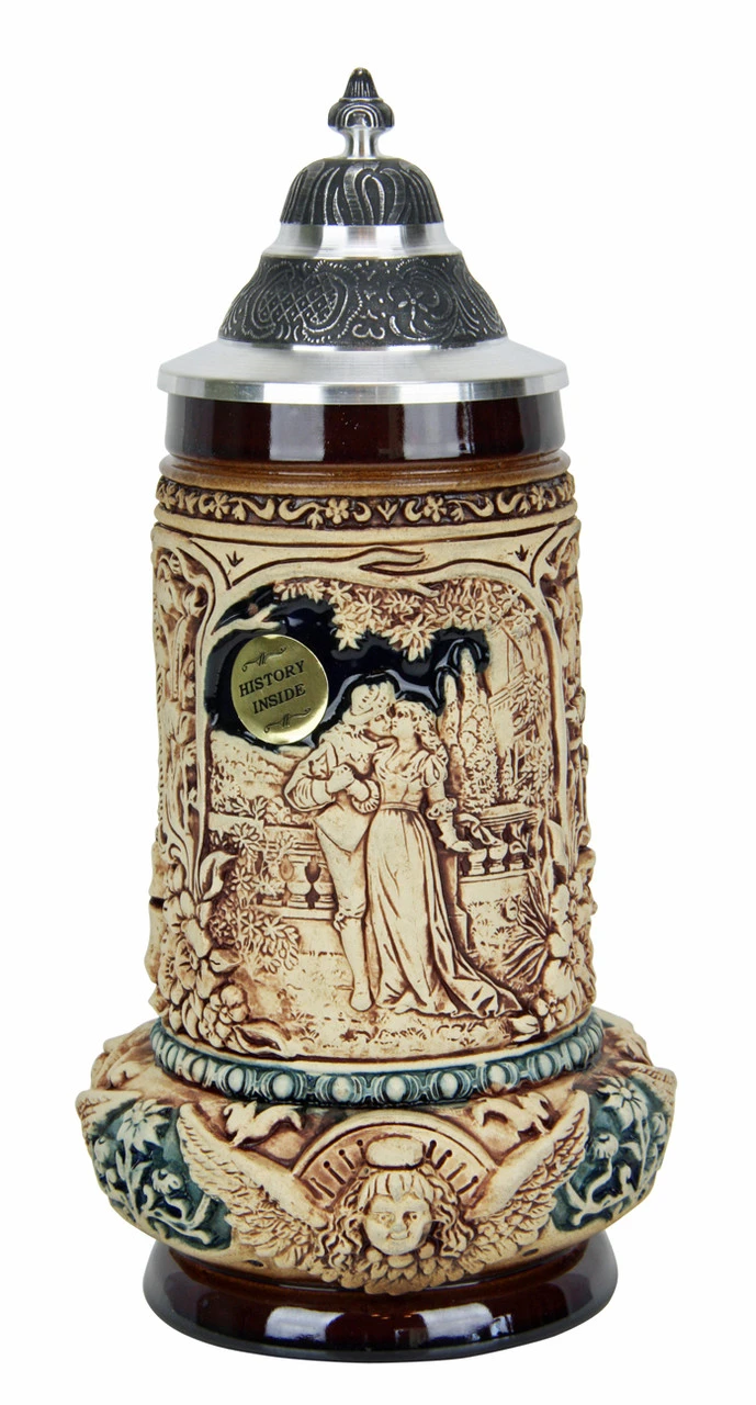 Classic Lovers Wedding Beer Stein Antique Style - Image 2