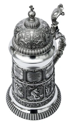 Creation Pewter Beer Stein 9 Creation Pewter Beer Stein -Zimmermann Shop Creation Pewter Beer Stein AS60318 Angle SM 30578.1398608932