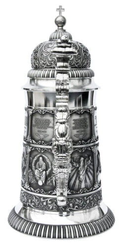 Creation Pewter Beer Stein 7 Creation Pewter Beer Stein -Zimmermann Shop Creation Pewter Beer Stein AS60318 Back SM 68382.1398608927