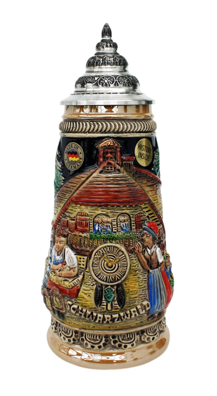 Cuckoo Clock Peddler Beer Stein 1 Cuckoo Clock Peddler Beer Stein