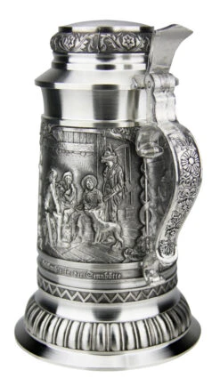 Defregger Pewter Beer Stein | 1 Liter -Zimmermann Shop Defregger Pewter Beer Stein 1 Liter DN8824Z Back SM 55158.1511061308