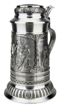 Defregger Pewter Beer Stein | 1 Liter