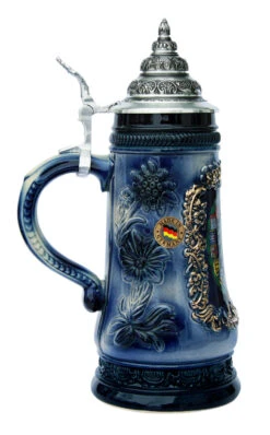 Deutschland Alpine Flowers Beer Stein -Zimmermann Shop Deutschland Alpine Flowers Beer Stein K709BL LS SM 13789.1401395494
