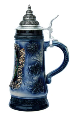Deutschland Alpine Flowers Beer Stein -Zimmermann Shop Deutschland Alpine Flowers Beer Stein K709BL RS SM 10709.1401395494