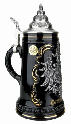 Deutschland Beer Stein With Pewter Eagle Badge -Zimmermann Shop Deutschland Beer Stein with Pewter Eagle Badge K415SZA LA SM 27383.1523741930