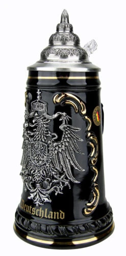 Deutschland Beer Stein With Pewter Eagle Badge -Zimmermann Shop Deutschland Beer Stein with Pewter Eagle Badge K415SZA RA SM 28706.1523741930