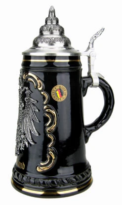 Deutschland Beer Stein With Pewter Eagle Badge -Zimmermann Shop Deutschland Beer Stein with Pewter Eagle Badge K415SZA RS SM 31985.1523741930