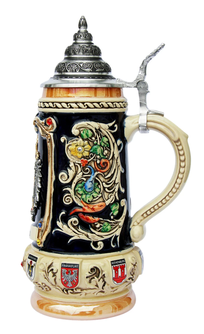 Deutschland Crest With Swarovski Crystals Beer Stein 3 Deutschland Crest With Swarovski Crystals Beer Stein - Image 3