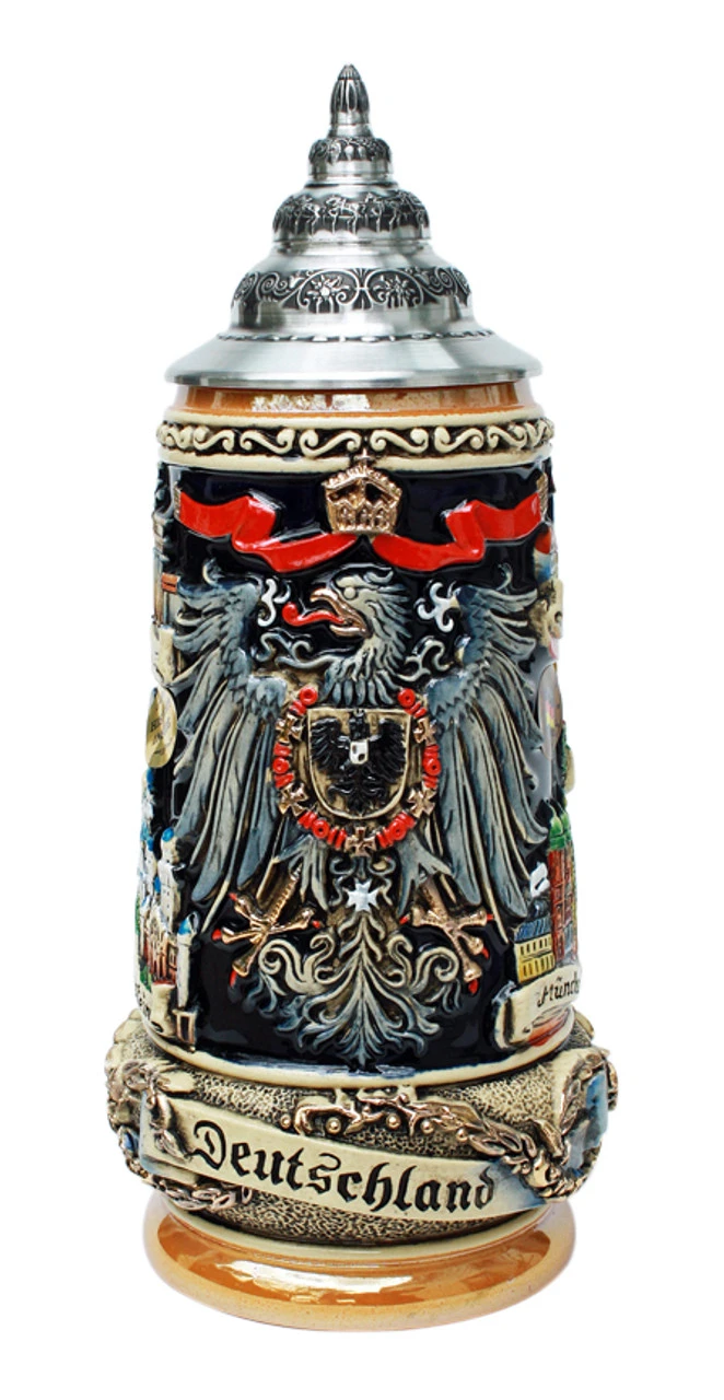 Deutschland Eagle Panorama Beer Stein 1 Deutschland Eagle Panorama Beer Stein