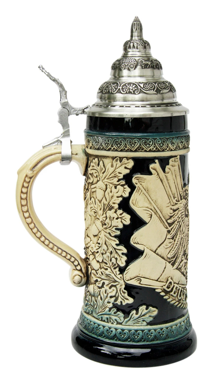Deutschland Eagle And Flags Beer Stein Cobalt - Image 2