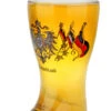 Deutschland Eagle And Flags Glass Beer Boot 1 Liter