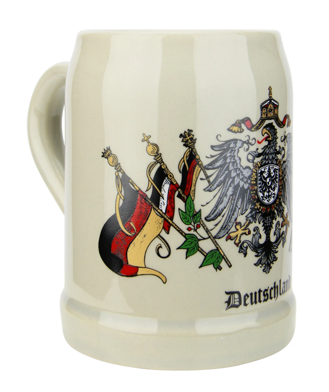 Deutschland Flag Crest Stoneware Beer Mug 0.5 Liter