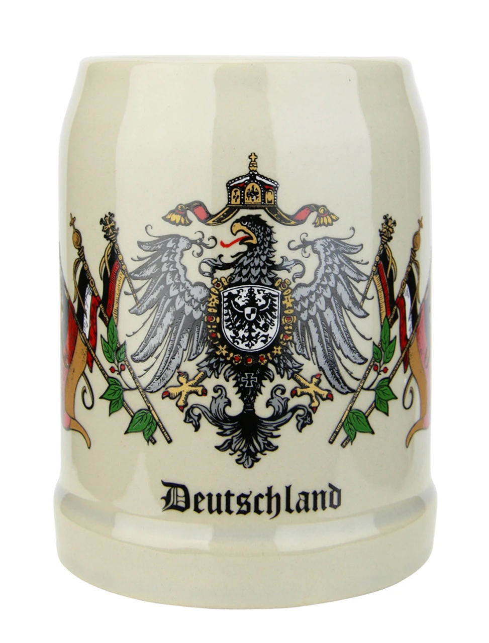 Deutschland Flag Crest Stoneware Beer Mug 0.5 Liter - Image 2