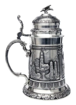 Deutschland German Landmarks Pewter Beer Stein