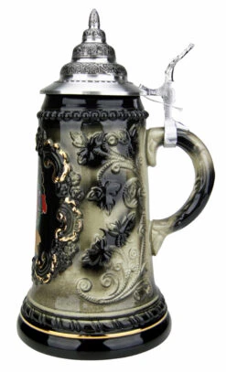 Deutschland Map Black Glaze Beer Stein -Zimmermann Shop Deutschland Map Black Glaze Beer Stein K455SK RS SM 34423.1548780110