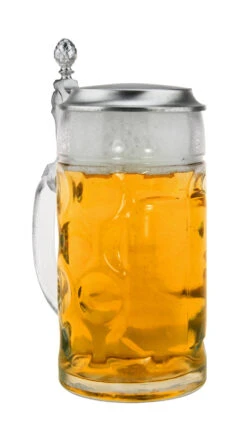 Dimpled Oktoberfest Glass Beer Mug With Flat Pewter Lid 0.5 Liter 10 Dimpled Oktoberfest Glass Beer Mug With Flat Pewter Lid 0.5 Liter -Zimmermann Shop Dimpled Oktoberfest Glass Beer Stein 0.5 Liter with Flat Pewer Lid BK046ZD LA wB SM 05555.1479938977