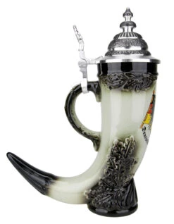 Drinking Horn German Beer Stein -Zimmermann Shop Drinking Horn German Beer Stein ZB1546606 LS SM 39919.1543360368